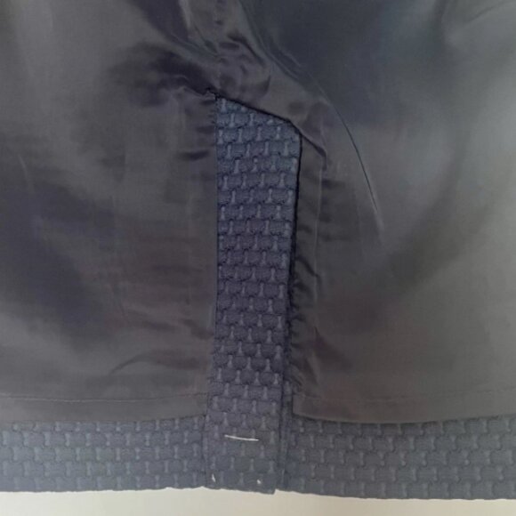 NWT Size 12 J.Crew Lined No. 2 Pencil Skirt in Navy with Basketweave Texture - Picture 3 of 7